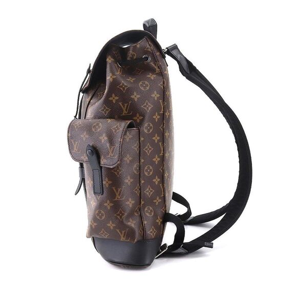 Louis Vuitton Monogram Macassar Christopher PM Backpack Rucksack Brown Noir - Picture 3 of 10